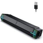 Kyaoayo - m20 enceintes pc aliment par usb, haut parleur pc rvb colores avec bouton de commutation ...