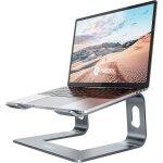 Laptop stand, ergonomic aluminium removable stand, compatible with macbook air pro, dell xps, hp, lenovo ...
