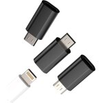 Lbgwp60 - lot de 3 adaptateurs lightning jack vers micro usb mle pour iphone - cble femelle vers micro ...