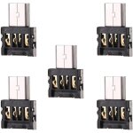 Lbgwp60 - lot de 5 connecteurs adaptateur otg ultra mini dm micro usb 5 broches pour tlphone portable, ...