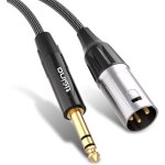 Lbgwp60 - cble xlr jack, cble xlr mle vers jack 6. 35 mm stro trs pour hautparleur, microphone, ...