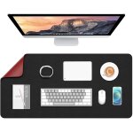 Lbgwp60 - grandtapis de souris double face en cuir synthtique, 76, 2 x 35, 5 cm, protecteur de bureau, ...