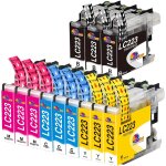 Lc 223 cartouches d'encre pour lc223 lc221 noir cyan magenta jaune compatible pour mfc - j480dw j5620dw ...