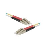 Lc - upc / lc - upc duplex hd multi om3 50 / 125 fiber patch cable aqua blue