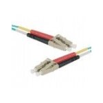 Lc - upc / lc - upc duplex multimode om4 50 / 125 fiber patch cable aqua blue