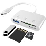Lecteur adaptateur carte sd, lecteur carte usb c, 3 en 1 lecteur pour sd, tf, usb. peut tre connect ...