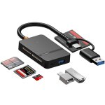 Lecteur de carte 8 en 1 type c usb3. 0 vers sd tf cf ms, dispositif de carte mémoire pour pc portable ... Lecteur de carte 8 en 1 type c usb3. 0 vers sd tf cf ms, dispositif de carte mémoire pour pc portable ...