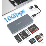 Lecteur de carte cfast 6 en 1, usb 3. 2 10 gb / s cfast 2. 0 pour carte mmoire cfast / sd / tf / ms ...