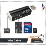 Lecteur de carte m2 multi card slot lecteur micro sd mmc adaptateur usb lecteur sdhc ?noir?
