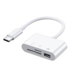 Lecteur de cartes mmoire 3 en 1 type c / micro vers sd / tf, adaptateur hub otg de type c vers sd pour ...