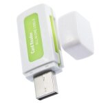 Lecteur de carte mmoire 4 en 1 : sd micro sd memory stick tf - vert