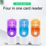 Lecteur de cartes mmoire 4 - en - 1 sd / ms / tf / m2, adaptateur multifonctionnel, transmission  grande ...