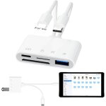 Lecteur de carte mmoire 4 en 2, lecteur de carte rpartiteur 4 en 2 - adaptateur de lecteur de carte ...