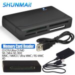 Lecteur de carte mémoire externe, noir, tout - en - un, usb, adaptateur micro m2 mmc xd cf, sd, sdhc Lecteur de carte mémoire externe, noir, tout - en - un, usb, adaptateur micro m2 mmc xd cf, sd, sdhc