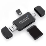Lecteur de cartes mmoire intelligent usb 3. 0 type c 4 en 1, micro sd tf cf ms compact flash, adaptateur ...