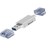 Lecteur de cartes m�moire et de cartes micro sd tf usb 2. 0 vers usb type c pour t�l�phones mobiles et ...