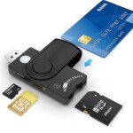 Lecteur de cartes m�moire usb - cac pour cartes � puce iso 7816, usb 3. 0, compatible mac et windows