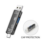 Lecteur de carte multifonction usb 3. 0 type - c 6 en 1, stockage externe noir commandé pour memory stick ... Lecteur de carte multifonction usb 3. 0 type - c 6 en 1, stockage externe noir commandé pour memory stick ...