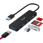 Lecteur carte sd avec 3 ports usb 3. 0, multiprise usb 3. 0 avec adaptateur carte sd, hub usb 3. 0 pour ...