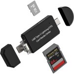 Lecteur de cartes sd (4 en 1) usb c lightning usb micro usb adaptateur pour iphone 16 15 14 13 pro max ...