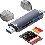 Lecteur de carte sd, adaptateur otg 3 - en - 1 hi - speed usb c et usb 2. 0 pour mmc / tf / sdxc / sdhc ... Lecteur de carte sd, adaptateur otg 3 - en - 1 hi - speed usb c et usb 2. 0 pour mmc / tf / sdxc / sdhc ...