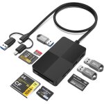 Lecteur de carte sd hub lecteur de cartes mmoire multi - interface de 5 gbps avec ports usb, usb - c, ...