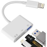 Lecteur de carte sd pour iphone 14 lightning vers usb micro tf cble de charge dongle otg adaptateur ...