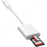 Lecteur carte sd pour iphone 15 / 16 / ipad / macbook / mac / cam�ra (port usb c), sd card reader avec ...
