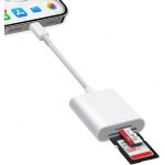 Lecteur carte sd pour iphone 5 - 14 gamme / ipad (port lightening), sd card reader avec 2 fentes, carte ...