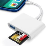 Lecteur de carte sd pour iphone ipad, lecteur de carte iphone 3 en 1, adaptateur de caméra usb adaptateur ... Lecteur de carte sd pour iphone ipad, lecteur de carte iphone 3 en 1, adaptateur de caméra usb adaptateur ...
