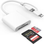 Lecteur carte sd pour iphone / ipad / appareil photo, adaptateur carte sd pour iphone, lecteurs carte ...