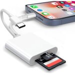 Lecteur de carte sd pour iphone, ipad, lightning + usb c lecteur de carte mmoire adaptateur usb c lecteur ...