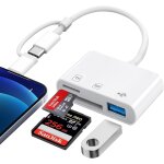 Lecteur carte sd pour iphone, lightning usb - c vers lecteur de carte sd / micro sd / usb, adaptateur ...