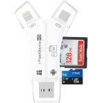 Lecteur de carte sd pour iphone qui lit simultanment les deux mmoires sd et tf