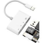 Lecteur carte sd lightning(4 en 1)usb 3. 0 chargeur pour iphone 14 pro max pour ipad adaptateur mmoire ...