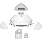 Lecteur de carte sd, lecteur de carte m�moire 3 en 1 pour iphone / ipad, appareils usb c et usb a, adaptateur ...