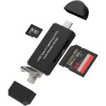 Lecteur carte sd micro sd(4en1)usb c lightning usb - a micro usb adaptateur compatible pour iphone 16 ...