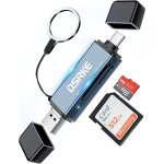 Lecteur de carte sd micro usb / usb c, lecteur de carte mmoire pour sd tf uhs sdxc sdhc mmc, compatible ...