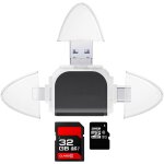 Lecteur de carte sd, multi - port lecteur de carte sd universelle 4 en 1, micro usb otg et usb 2. 0 adaptateur ...
