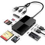 Lecteur carte sd multiples usb c usb a lightning, sd / tf / cf / micro sd / xd / ms lecteur de cartes ...