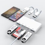 Lecteur de carte sd tf 5 en 1 pour iphone / ipad / android / mac book / ordinateur / tablette / appareil ...