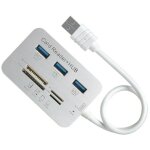 Lecteur de carte sd / tf usb 3. 0 hub � 3 ports, haute vitesse, s�parateur pour macbook pro / air, accessoires ...
