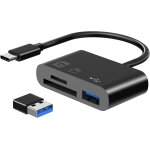 Lecteur de carte sd usb c, 3en 1usb c vers adaptateur sd / micro sd / usb 2. 0, lecteur de carte m��moire ...