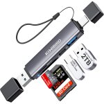 Lecteur carte sd usb c avec port usb 3. 0 & charge, 4 en 1 adaptateur carte micro sd usb c 5gbps compatible ...