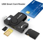 Lecteur de carte sim externe intelligent, usb 2. 0, tf, lecteur de carte mmoire, adaptateur de cl usb ...