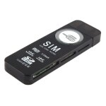 Lecteur carte universel usb support sd mmc sim micro sd portable noir yonis Lecteur carte universel usb support sd mmc sim micro sd portable noir yonis