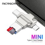 Lecteur de carte usb 3. 0 / usb - c / lightning / flash en mtal 4 en 1 pour carte mmoire / lecteur ...