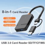 Lecteur de carte usb 3. 0 sd micro sd tf cf ms adaptateur de carte flash compact pour ordinateur portable ...