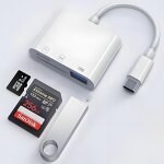 Lecteur de carte usb c sd, usb c vers micro sd tf, lecteur de cartes de type c vers usb pour iphone / ... Lecteur de carte usb c sd, usb c vers micro sd tf, lecteur de cartes de type c vers usb pour iphone / ...
