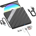 Lecteur de cd / dvd externe, graveur de cd / dvd + / - rw usb 3. 0 et usb - c pour ordinateur portable, ...